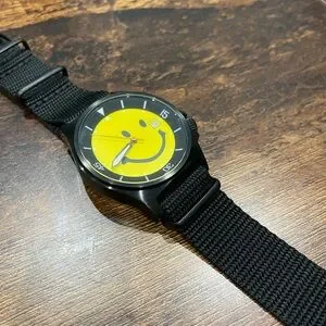 Kapital | Accessories | Kapital Black Quartz Smiley Face  display picture 3